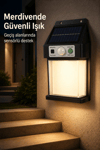 Güneş Enerjili Sensörlü Solar Aplik Dış Mekan Kapı Bahçe Balkon Garaj Duvar Işığı