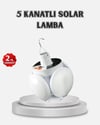 Güneş Enerjili ve USB Şarjlı LED Kamp Lambası – 5 Farklı Işık Modlu, Askılı Tasarım