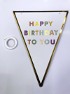 Happy Birthday To You Flama Bayrak Süs Bx40