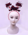 Happy Birthday Yazılı Püsküllü Neon Kırmızı Renk Doğum Günü Tacı 22x19 Cm Bx40