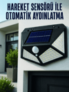 Hareket Sensörlü Güneş Enerjili Duvar Lambası Dış Mekan İçin Güçlü LED Aydınlatma