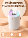 Hava Nemlendirici Buhar Makinesi Aromaterapi LED Işıklı Oda Nemlendirici