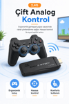HDMI Girişli Kablosuz Retro Oyun Konsolu 2.4G Bağlantılı Çift Kollu Eğlence Seti