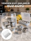 Hızlı Soğutma Özellikli Paslanmaz Metal Buz Küpü Takımı Yeni Nesil