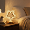 İçi Boş Yıldız Şeklinde Kristal Led Masa Lambası – Dokunmatik, 3 Renk Işık Modlu, Şarjlı Mini Dekoratif Gece Lambası Bx40