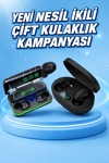 İkili Bluetooth Kulaklık Dijital Göstergeli Uzun Pil Ömrü Yüksek Ses Kaliteli