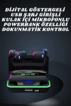 İkili Bluetooth Kulaklık Dijital Göstergeli Uzun Pil Ömrü Yüksek Ses Kaliteli Yeni Nesil