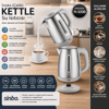 İnoks Çelik Kettle Su Isıtıcısı Kablosuz Kullanım 1.8lt 360° Dönebilme Otomatik Kapanma Sk-8031 Bx40