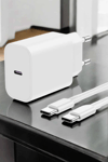 İOS Uyumlu Type-C Girişli Hızlı Şarj 15/15 Pro Max Adaptör ve Kablosu