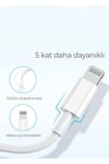 iPhone Lightning USB Şarj ve Data Kablosu 3A Hızlı Şarj Dayanıklı 1 Metre
