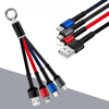 Işıklı Anahtarlık Model 3 İn 1 Usb Çıkışlı Mikro,type-c Ve İphone Uyumlu Şarj Kablosu Bx40