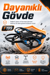 Işıklı Gövdeli Uzaktan Kumandalı Drone Oyuncak 360 Derece Takla Atabilen Uçuş Seti
