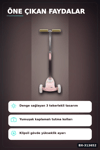Işıklı Müzikli Round Scooter 1 Adet Çocuk Scooterı Açık Hava Eğlencesi BX-313652
