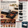 Izgara Ve Tost Makines İ 4 Dilim Yapışmaz Yüzey Dokunmatik Dijital Ekran - 2000w Ssm-2597 Bx40