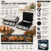 Izgara Ve Tost Makinesi 4 Dilim Yapışmaz Yüzey 2000w Ssm-2598 Bx40