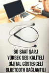 Kablolu Boyun Askılı Dijital Göstergeli Bluetooth Kulaklığı 60 Saat
