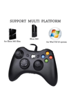 Kablolu joystick siyah Xbox 360 uyumlu hızlı şarj destekli bluetoothsuz garantisiz