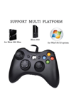 Kablolu siyah joystick titreşimli hızlı şarj destekli PC ve 360 uyumlu garantisiz