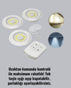Kablosuz 3 Lü Spot Led Lamba Seti Uzaktan Kumandalı Enerji Tasarruflu Aydınlatma