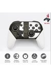 Kablosuz Bluetooth bağlantılı beyaz joystick, Switch Pro uyumlu, hızlı şarj desteği yok