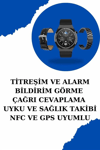 Kablosuz Bluetooth Bağlantılı Kulaklık ve Dokunmatik Ekran Akıllı Saat Arama Cevaplama