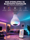Kablosuz Bluetooth Hoparlör Led Lamba