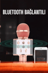 Kablosuz Bluetooth Karaoke Mikrofon USB ve AUX Girişli, Yüksek Ses Kalitesi