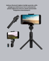 Kablosuz Bluetooth Selfie Çubuğu – 360° Dönebilir Başlık, Taşınabilir ve Şık Tasarım