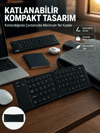Kablosuz Katlanabilir Bluetooth Klavye Telefon Tablet Bilgisayar Uyumlu