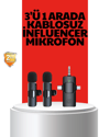 Kablosuz Mikrofon - Telefon ve Bilgisayar Uyumlu