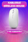 Kablosuz Mouse Fare Şarjlı Bluetooth Wireless Çift Modlu Sessiz