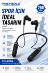 Kablosuz Stereo Spor Boyun Askılı Kulaklık 200 Saat Müzik Süreli Mikrofonlu