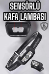 Kafa Lambası Kamp Lambası Sensörlü Şarjlı Ayarlanabilir
