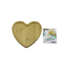 Kalp Model Ahşap Bambu Servis Sunum Tepsi - Tahtası 20.5 X 19.5 X 1.4cm Bx40