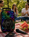 Karaoke Hoparlör RGB LED Işıklı USB FM Radyo Destekli Taşınabilir Speaker