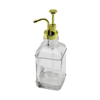 Kare Cam Şişe - Şeffaf Sıvı Sabunluk 500ml Pompa - Musluk Ayrık Model Başlı Bx40