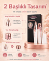 Kaş Düzeltici Başlıklı Kadın Epilasyon Cihazı Yüz ve Hassas Bölge Tüy Alma Aleti