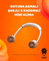 Katlanabilir Asılabilir Fan | USB Şarjlı, 3 Vitesli Sessiz Mini Fan