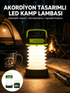 Katlanabilir Kamp Lambası Akordiyon Lamba Şarjlı 3 Kademeli Solar Yeni Nesil