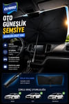 Katlanabilir Oto Güneşlik Şemsiye 75x140 cm UV Korumalı Ön Cam Gölgelik Aksesuarı