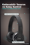 Katlanabilir P47 Bluetooth Kablosuz Kulakustu Kulaklik Mikrofonlu 1 Adet BX-313572