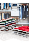 Katlanabilir Plastik Tişört Düzenleyici Aparat - 1 Adet, Dolap İçi Organizer BX-313490