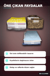 Katlanabilir Plastik Tişört Düzenleyici Aparat - 1 Adet, Dolap İçi Organizer BX-313490