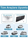 Katlanabilir Şemsiyeli Araç Ön Cam Güneşliği UV Korumalı Isı Yansıtıcı Tüm Araçlara Uygun