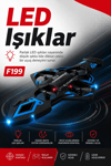 Katlanabilir Tasarımlı Uzaktan Kumandalı Drone 360 Derece Dönüş Ve Işıklı Uçuş Özellikli