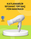 Katlanır Gövdeli Saç Kurutma Makinesi Ev ve Valiz Kullanımı