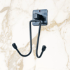 Kendiliğinden Yapışkanlı Siyah Paslanmaz Metal Bornoz Ve Havlu Askılığı Bx40