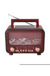 Kırmızı bluetoothlu şömine tipi nostaljik radyo FM radyo USB MP3 player şarjlı hoparlör
