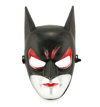 Kırmızı Gözlü Siyah Batman Maske - Lastikli Batgirl Maskesi 28x17 cm