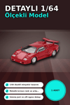 Kırmızı Metalik 1/64 Lamborghini Countach 25th Anniversary Model Araba BX-313387